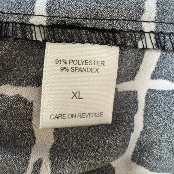 New York & Company Black and White Window Pane Wide Leg Pants - Picture 6 of 8